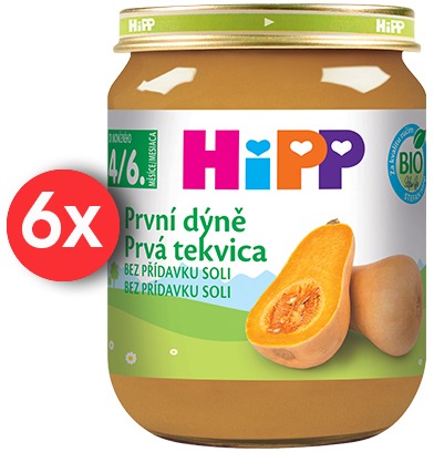 HiPP BIO Prvá tekvica od uk. 4. – 6. mesiaca, 6× 125 g