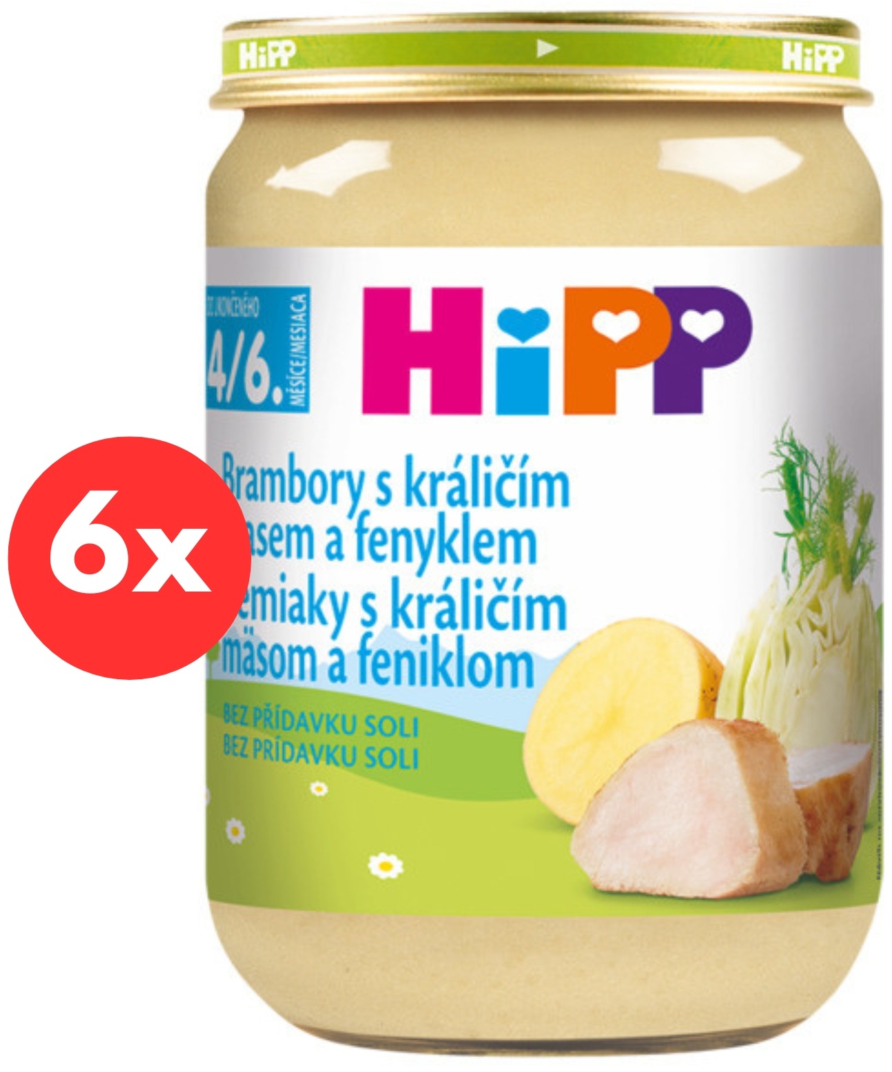 HiPP Zemiaky s králičím mäsom a feniklom – 6× 190 g