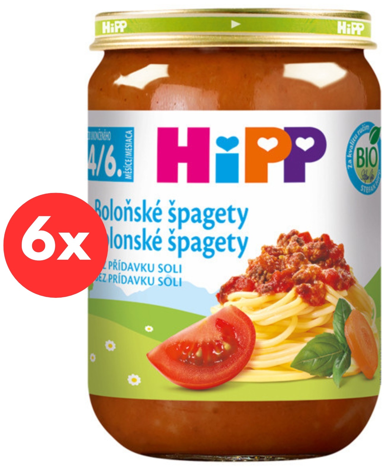 HiPP BIO Špagety v bolonskej omáčke - 6x 190g