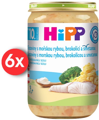 HiPP Cestoviny s morskou rybou, brokolicou a smotanou – 6× 220 g
