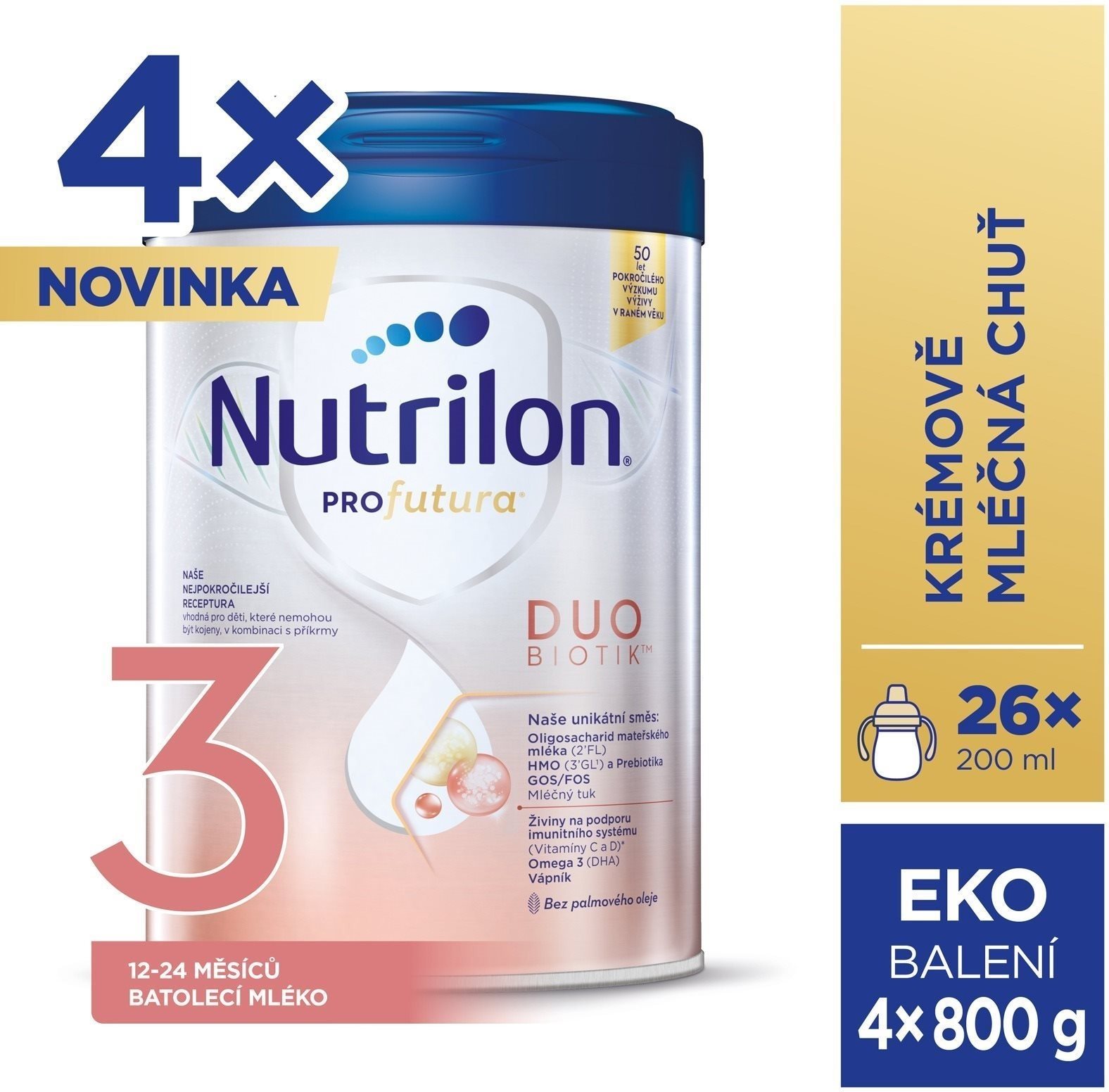 Nutrilon Profutura Duobiotik 3 dojčenské mlieko 4× 800 g