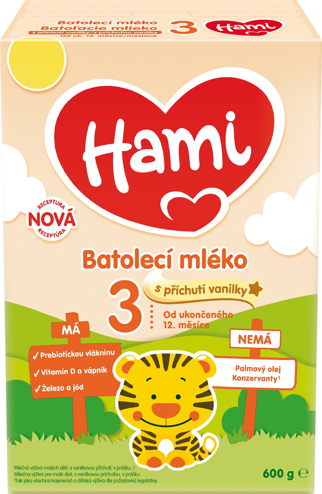 Hami 3 batoľacie mlieko s príchuťou vanilky 600 g