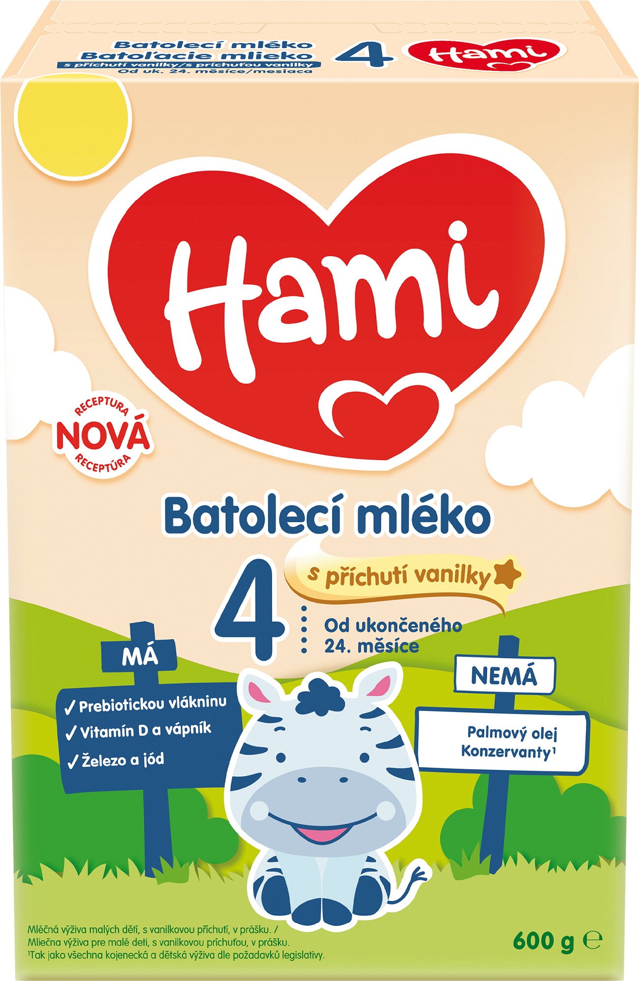 Hami 4 batoľacie mlieko s príchuťou vanilky 600 g