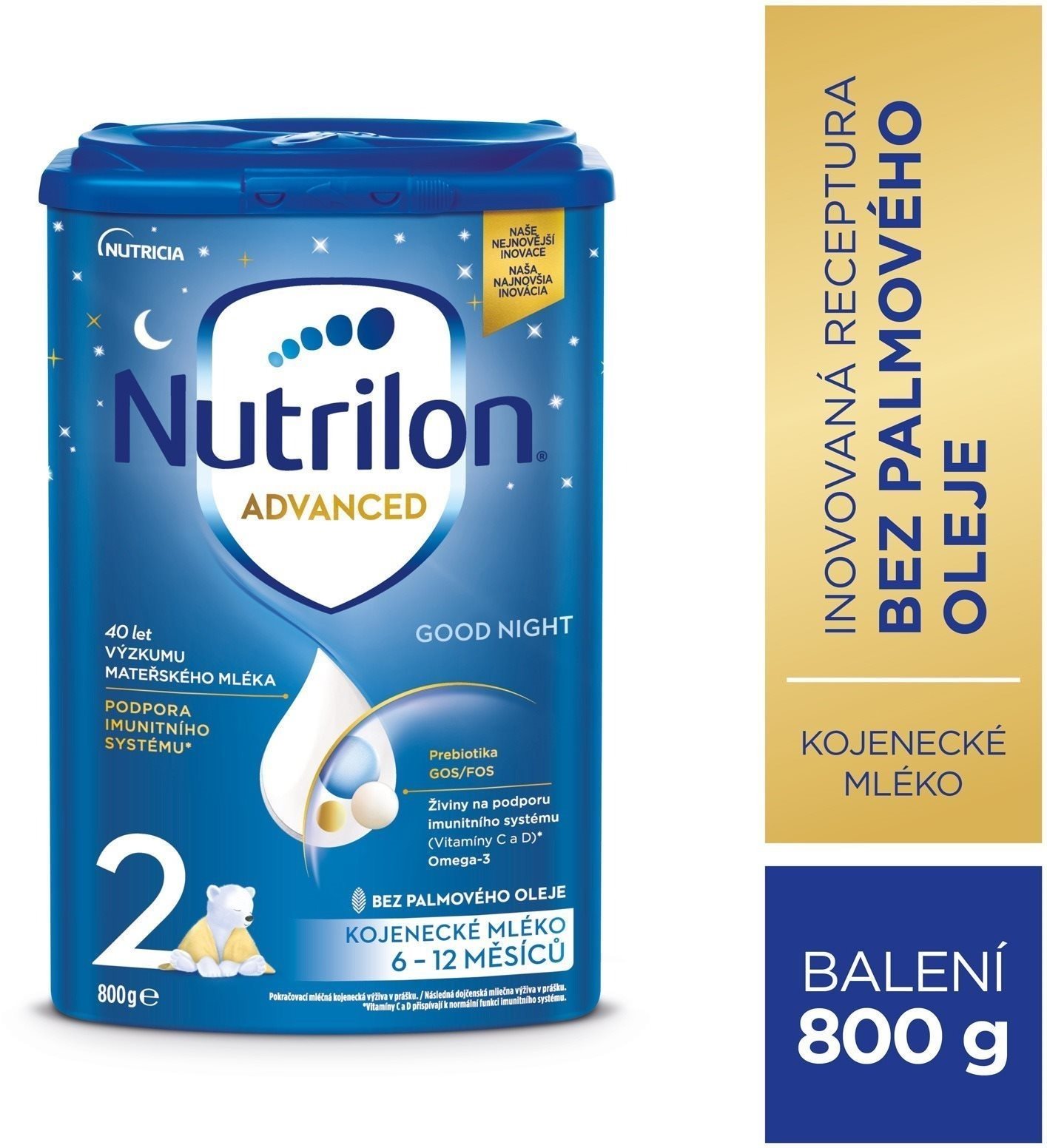 Nutrilon 2 Advanced Good Night pokračovacie mlieko 800 g, 6+