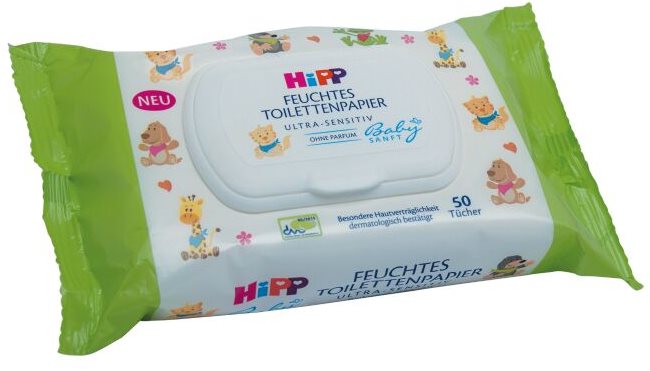 HiPP Babysanft Vlhčený toaletný papier Ultra Sensitive (50 ks)