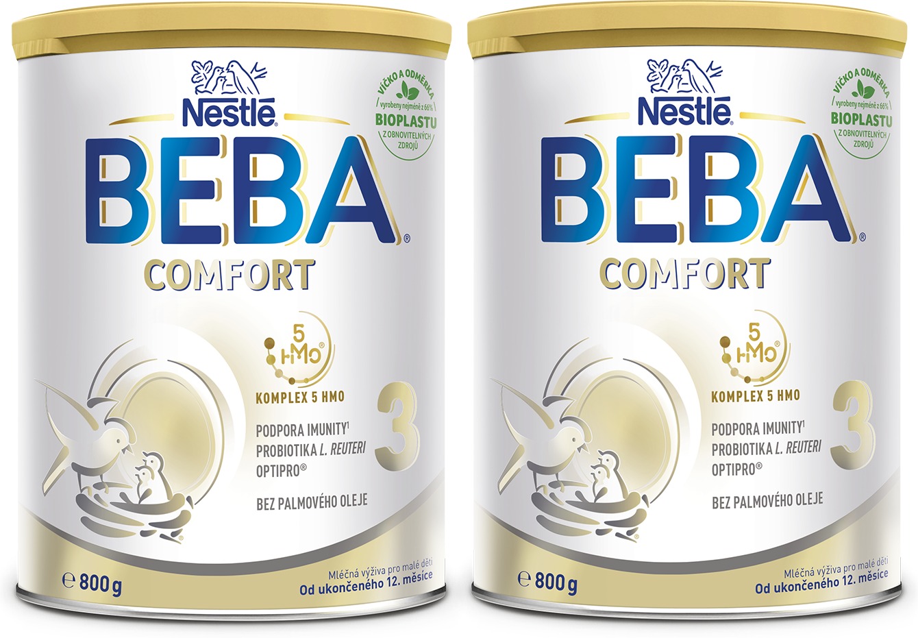 BEBA COMFORT 3, 5 HMO, mlieko pre malé deti, 2× 800 g