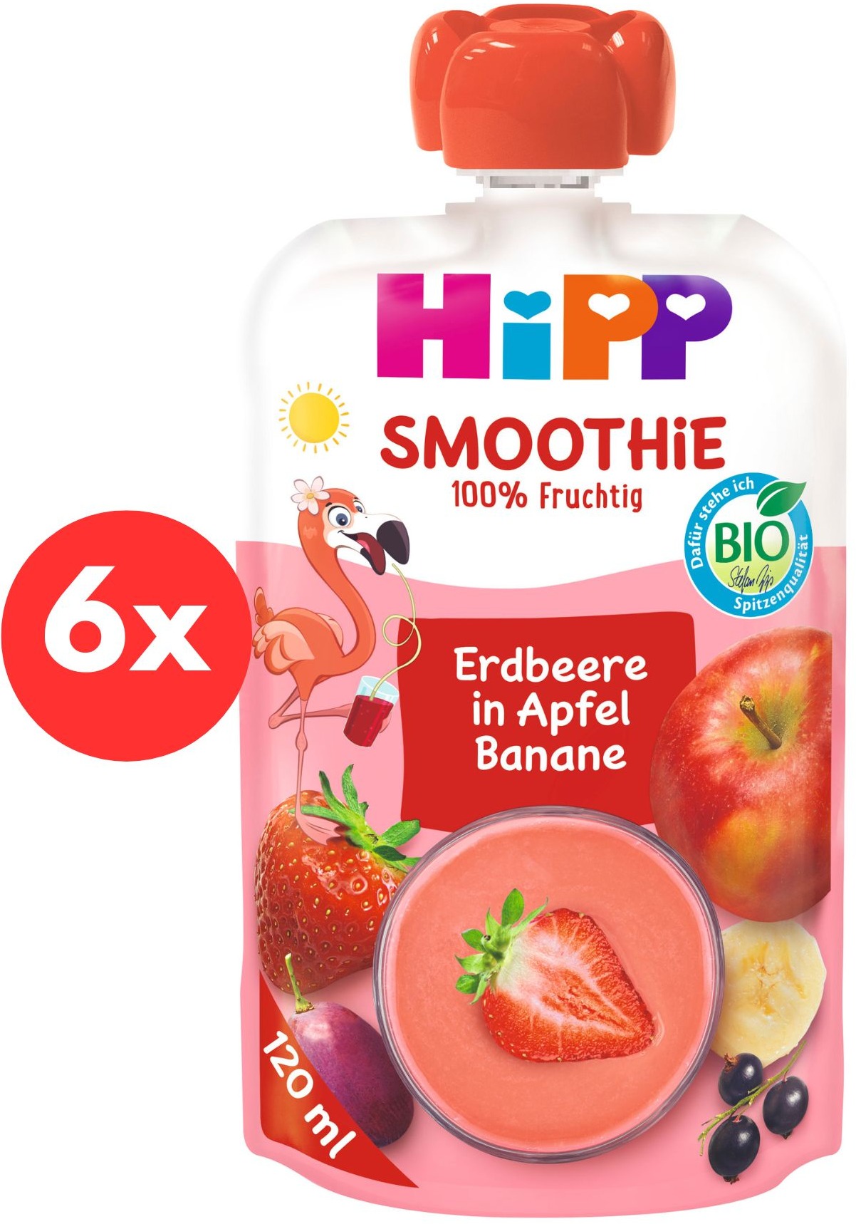 HiPP BIO Smoothie Jablko-Banán-Červené ovoce 120 g
