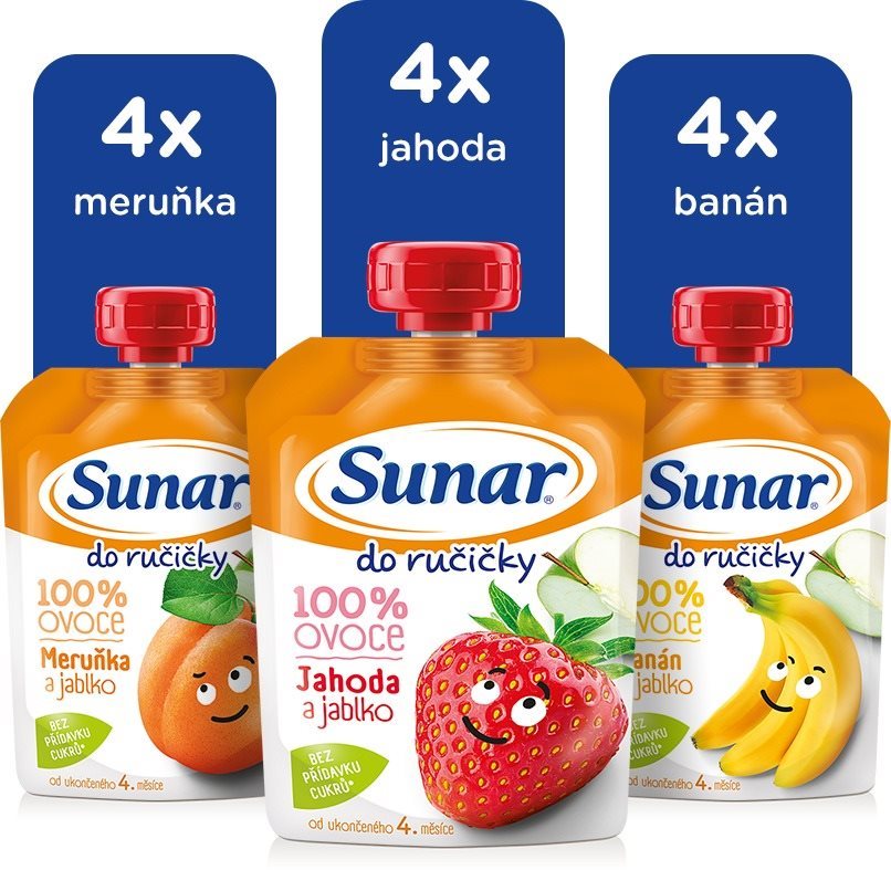 Sunar Do ručičky ovocná kapsička mix príchutí 12× 100 g