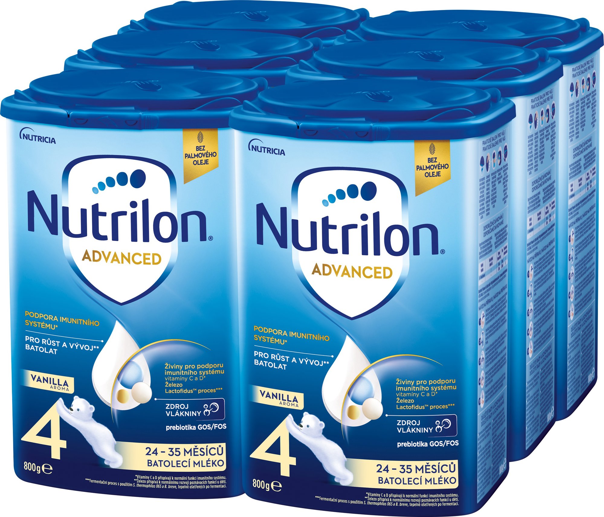 Nutrilon 4 Advanced Vanilla batoľacie mlieko 6× 800 g, 24+