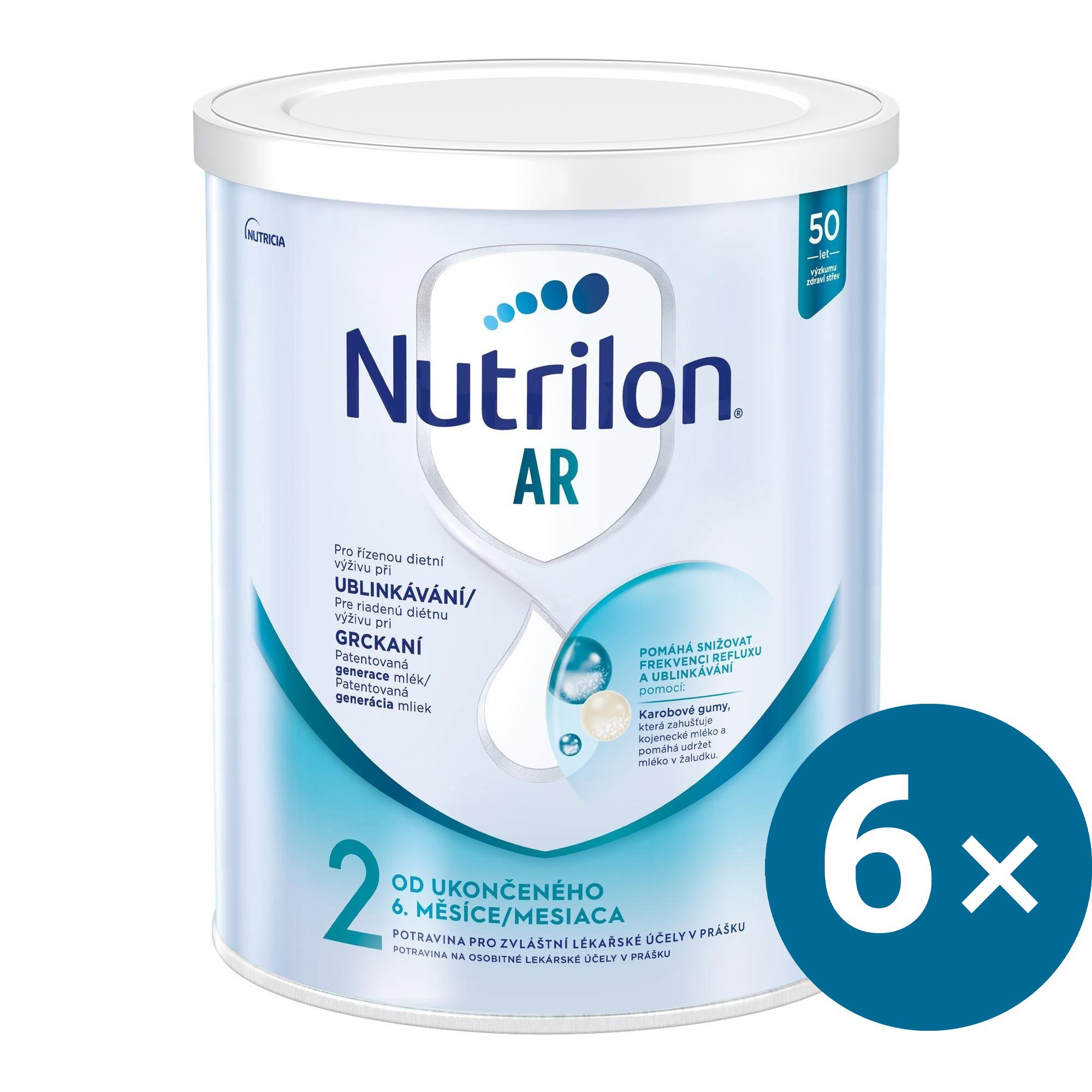 Nutrilon 2 AR špeciálne pokračovacie mlieko 6× 800 g, 6+