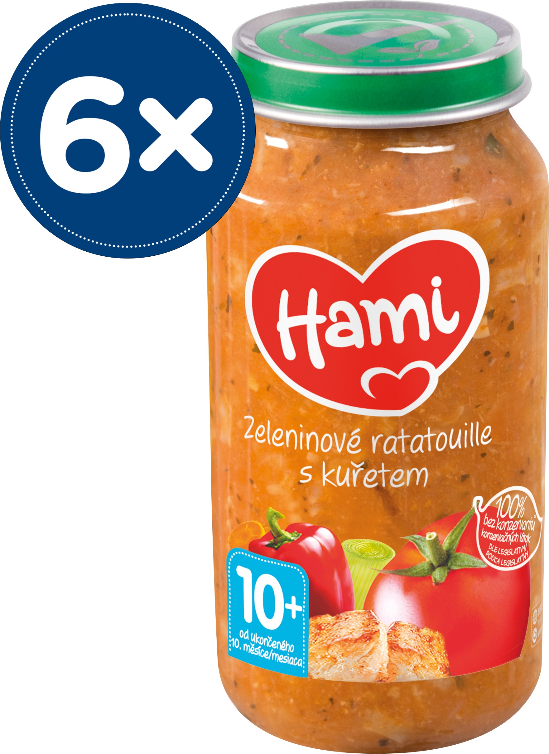 Hami Zeleninové ratatouille s kuraťom, 6× 250 g