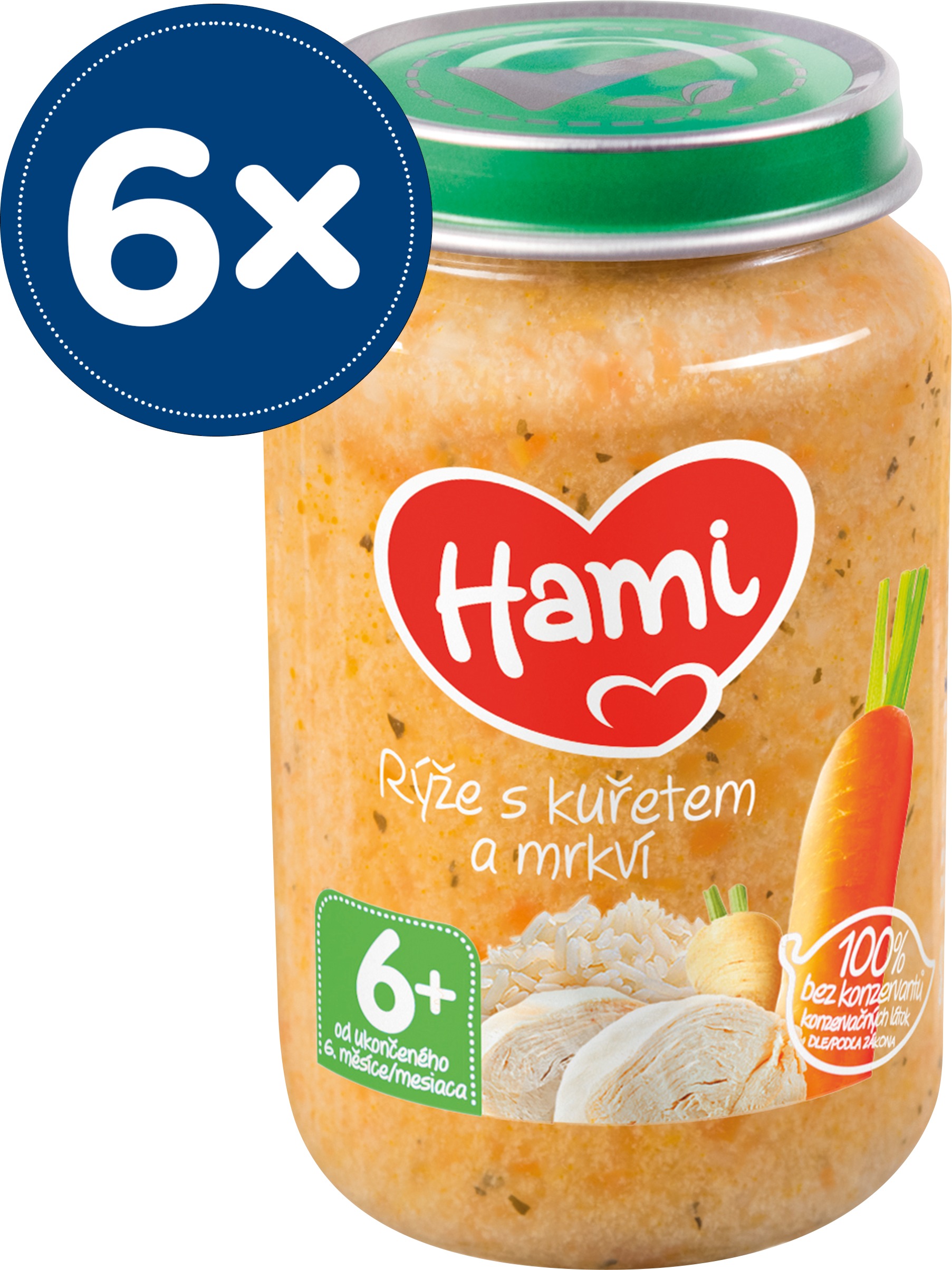 Ryža s kuraťom a mrkvou 6× 200 g