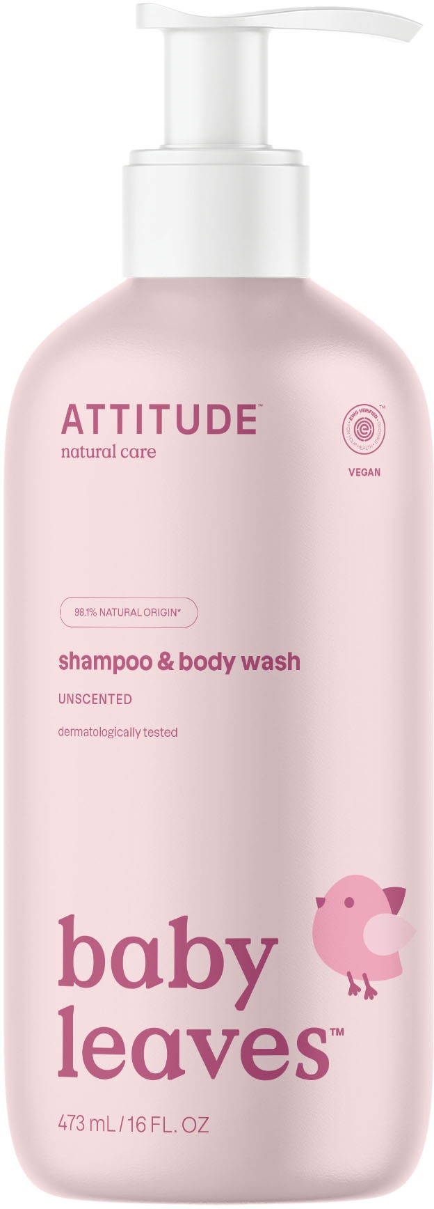 ATTITUDE Baby Leaves 2 v 1 bez vône 473 ml