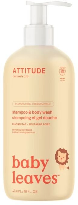 ATTITUDE Baby Leaves 2 v 1 s vôňou hruškovej šťavy 473 ml