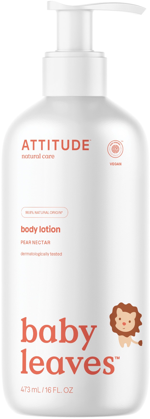 ATTITUDE Baby Leaves telové mlieko s vôňou hruškovej šťavy 473 ml