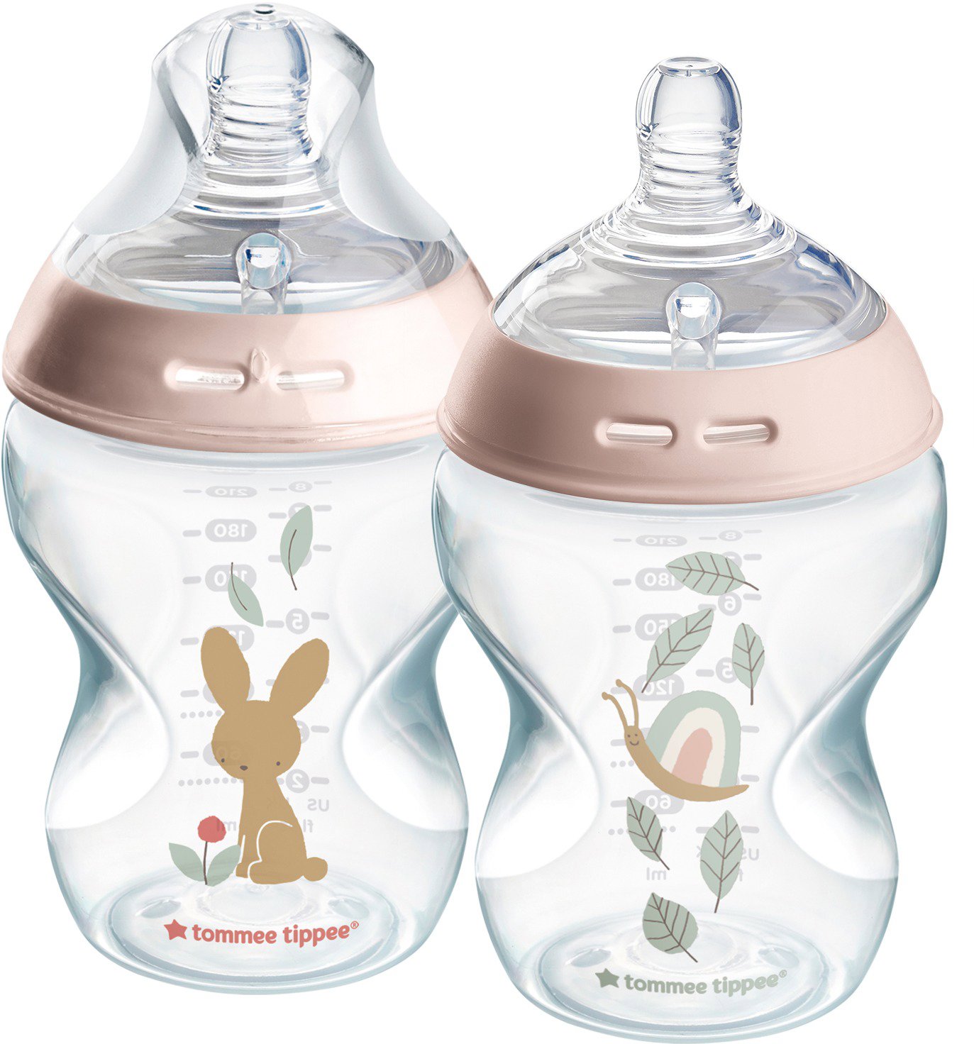 Tommee Tippee Natural Start samosterilizačná dojčenská fľaša ANTI-COLIC cumlík 260 ml, 0m+, 2 ks
