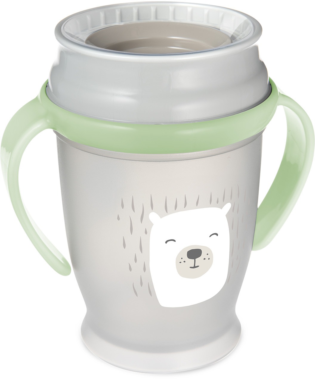 LOVI hrnček 360 ° so svietiacimi úchytmi Buddy Bear 9m +, 250 ml