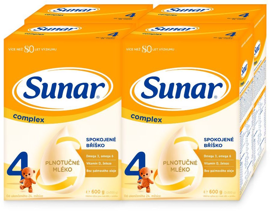 Sunar Complex 4 batoľacie mlieko, 4× 600 g
