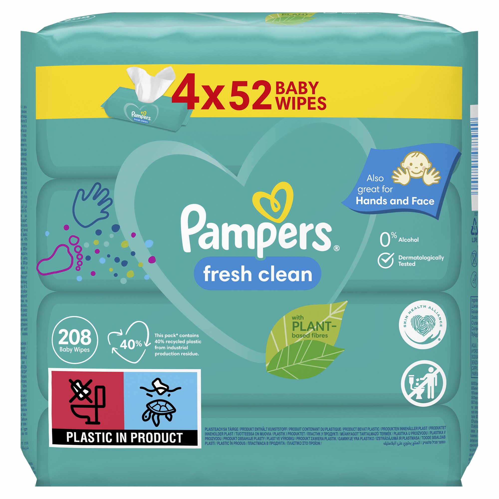 PAMPERS Fresh Clean 4× 52 ks