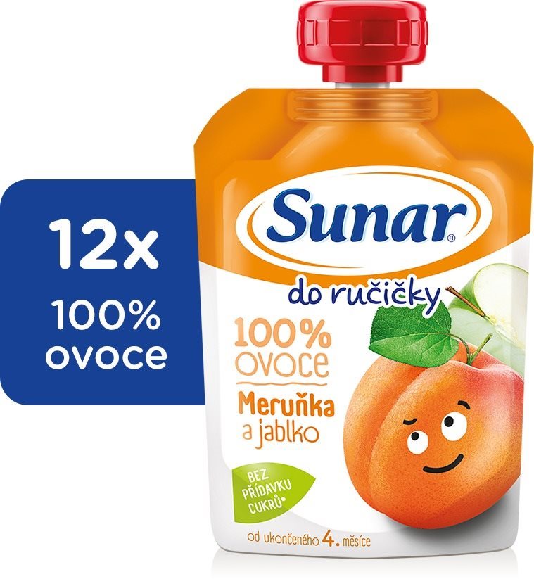 Sunar Do ručičky ovocná kapsička marhuľa 12× 100 g