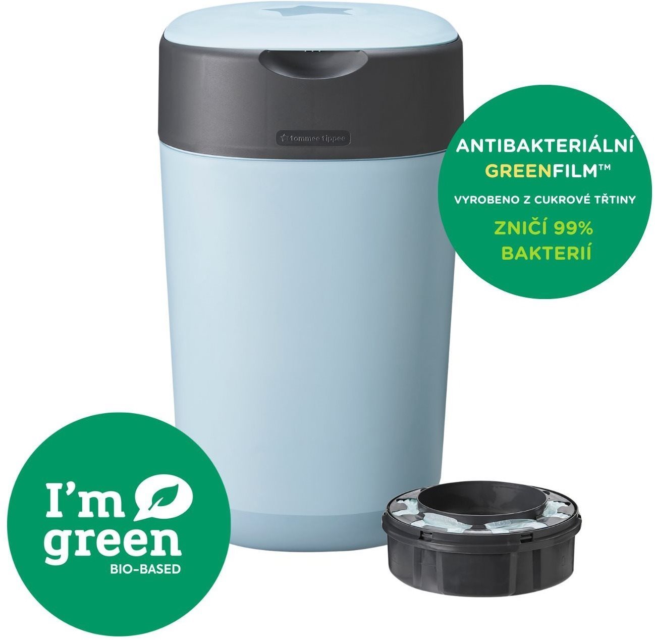 Tommee Tippee Twist & Click kôš na plienky modrý + 1 kazeta