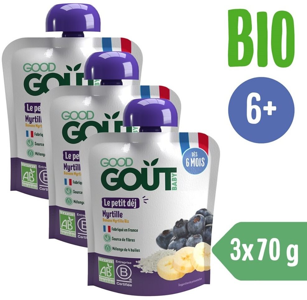 Good Gout BIO Čučoriedkové raňajky 3× 70 g