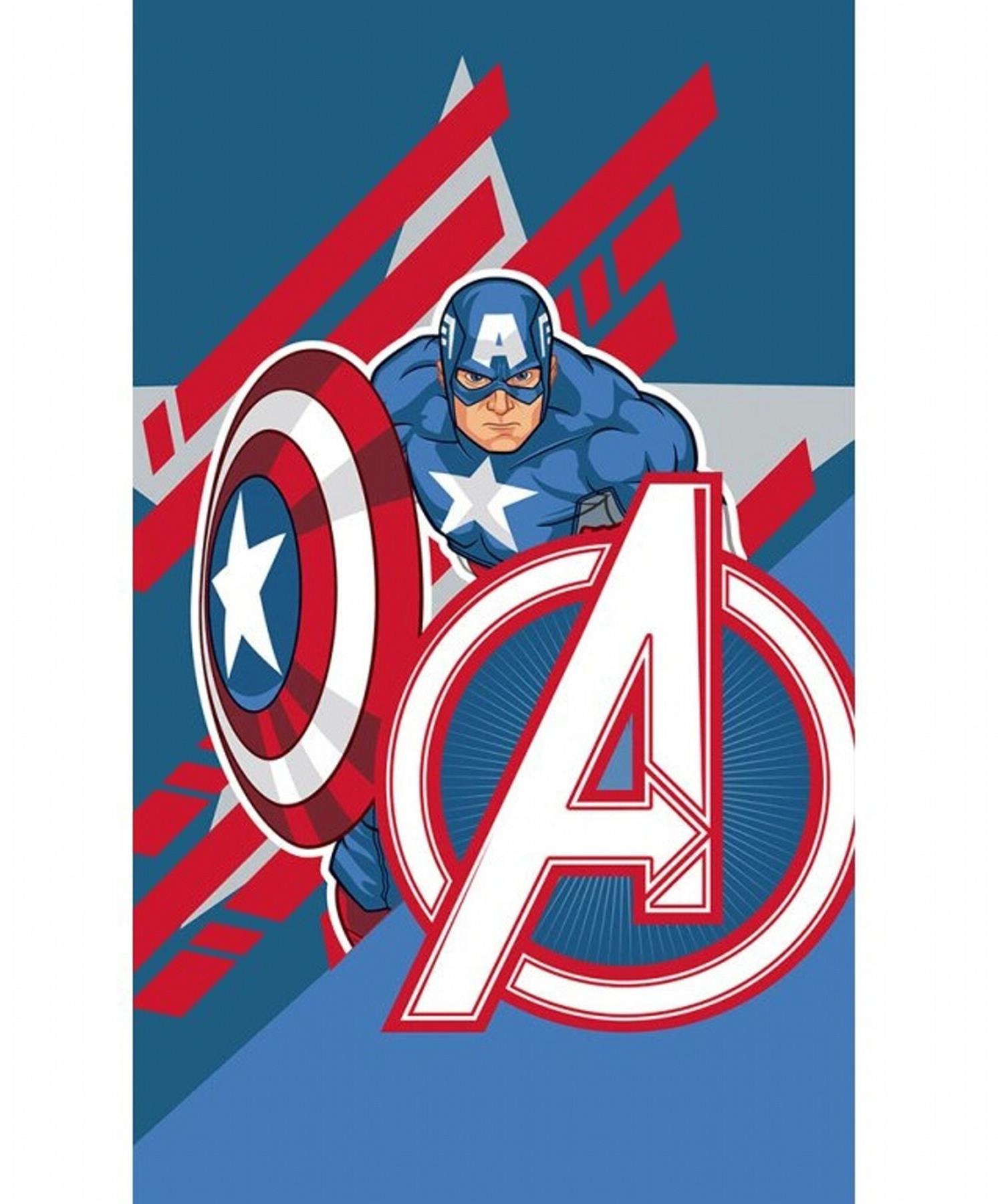 Carbotex Detský uterák Avengers Kapitán Amerika 30 × 50 cm
