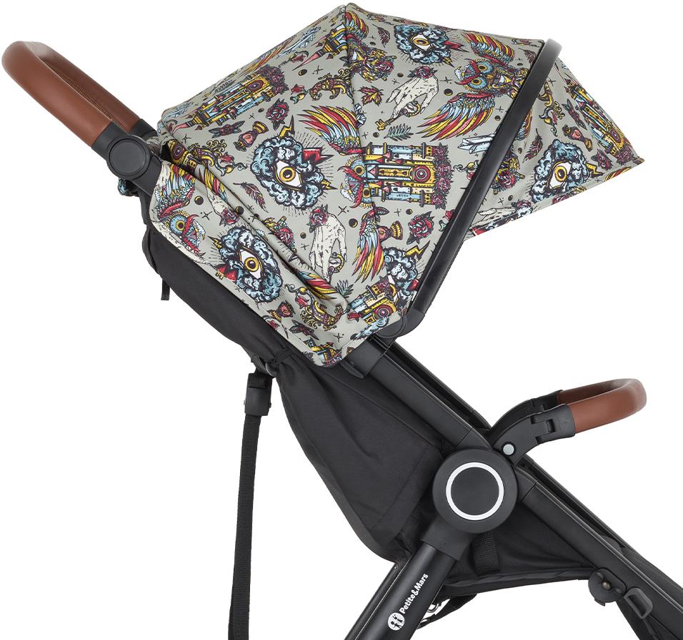PETITE&MARS Strieška ku kočíku Street2 Limited 100 Elegant Birds
