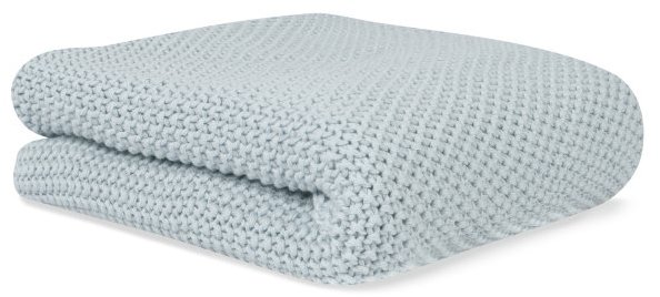 Bonjourbébé Detská pletená deka organická bavlna 70 × 90 cm, blue