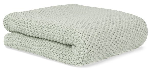 Bonjourbébé Detská pletená deka organická bavlna 70 × 90 cm, mint
