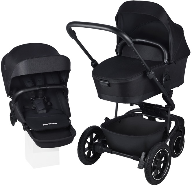 EASYWALKER Kočík kombinovaný Harvey5 Midnight Black XXL AIR