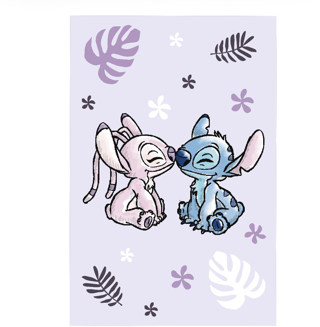 Jerry Fabrics Detská fleecová deka Lilo a Stitch Purple 100 × 150 cm