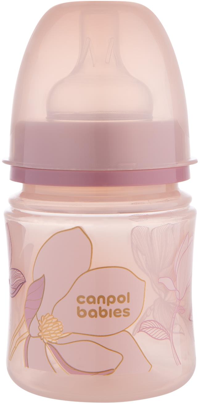 Canpol babies Antikoliková fľaša EasyStart Gold 120 ml ružová