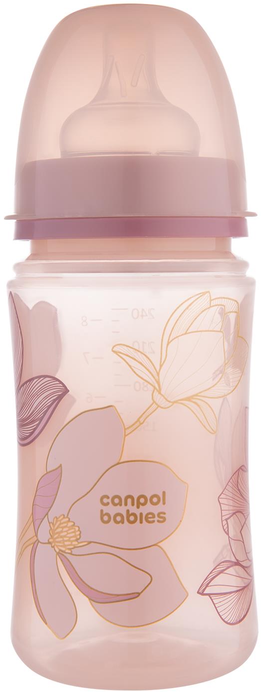 Canpol babies Antikoliková fľaša EasyStart Gold 240 ml ružová
