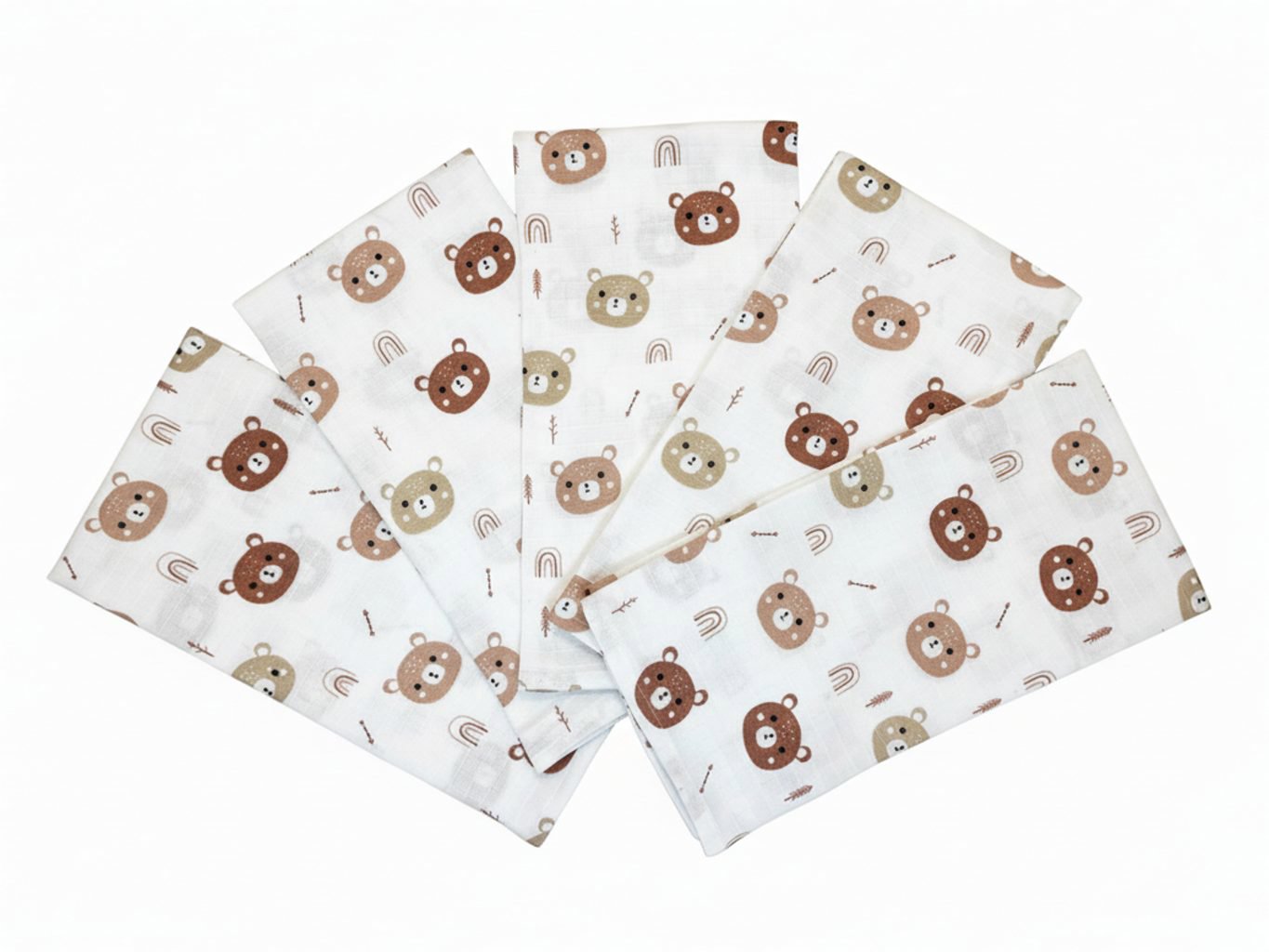 Prem International Látková plienka 70 × 70 cm Medvedík šíp (balenie 5 ks)