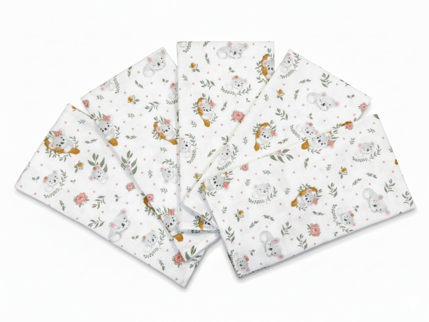 Prem International Látková plienka 70 × 70 cm Koala dievča (balenie 5 ks)