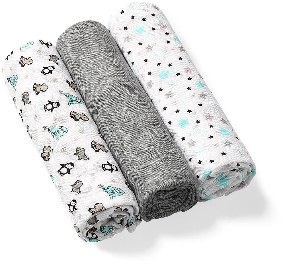 BabyOno Bambusové plienky sivé