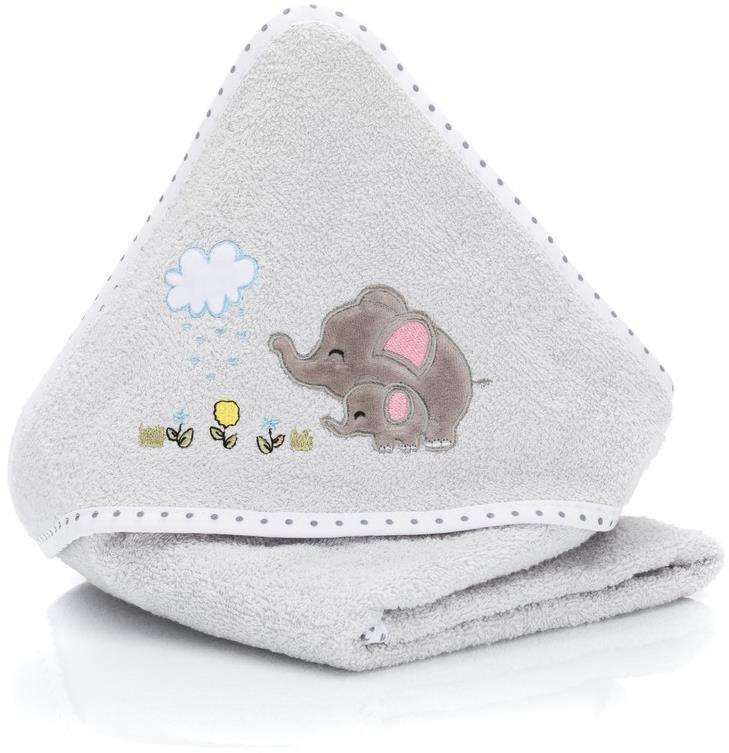 Fillikid Osuška s kapucňou Elephant grey 75 × 75 cm