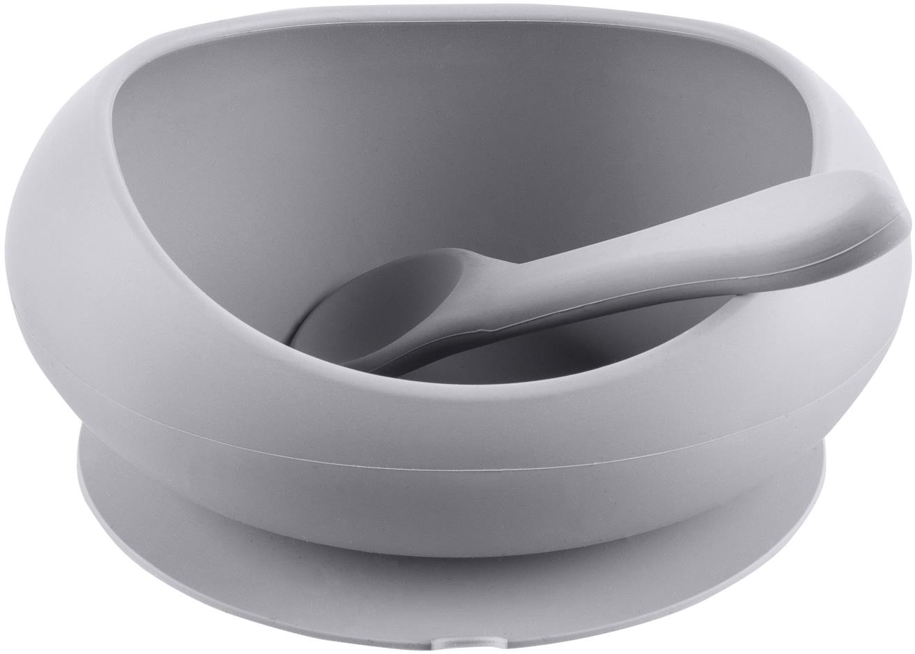 Zopa Miska so zvýšenými okrajmi a prísavkou Dove Grey