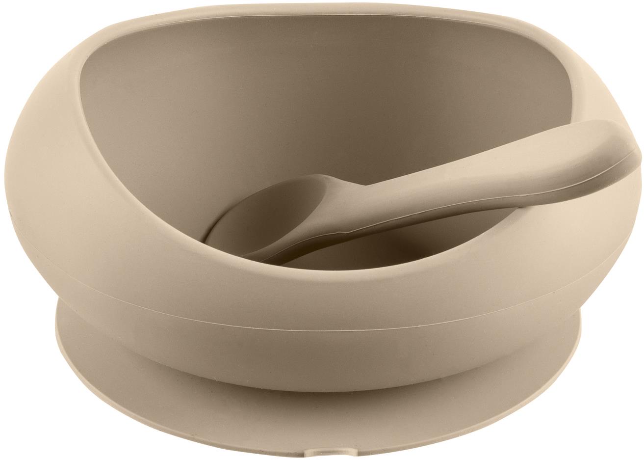 Zopa Miska so zvýšenými okrajmi a prísavkou Sand Beige