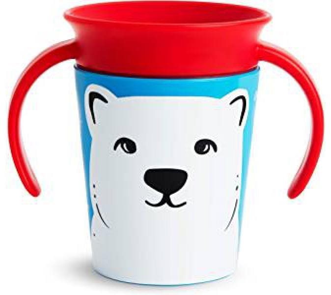 Munchkin Juniorský hrnček WildLove 360° s uškami 177 ml polárny medveď