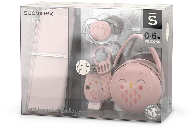 Suavinex Darčekový baby set Bonhomia ružový