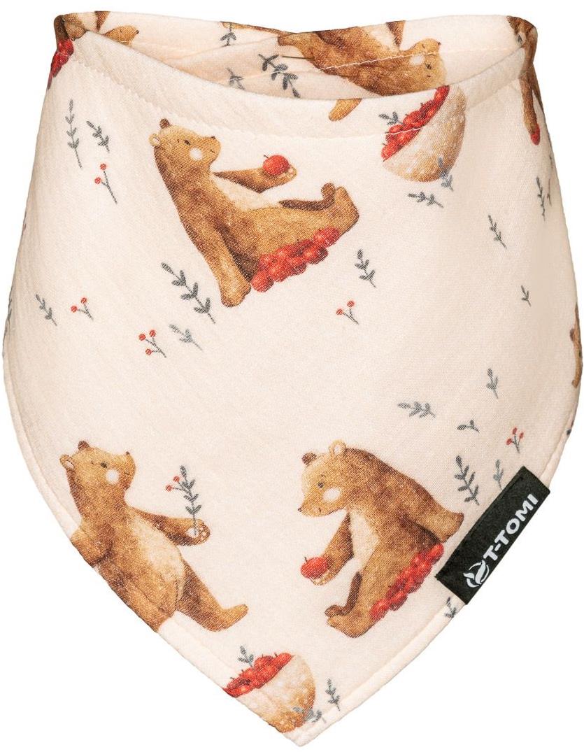 T-tomi Bio Mušelínový nastaviteľný podbradník Very beary