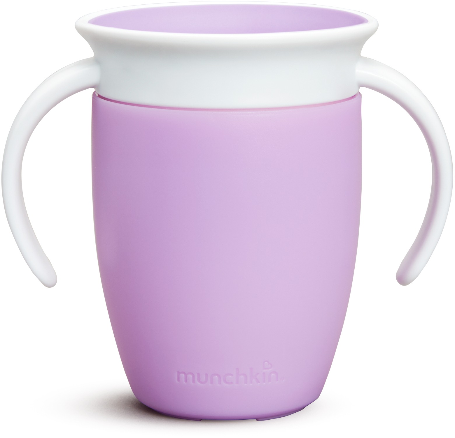 Munchkin Juniorský nepretekajúci hrnček 360°s uškami 207 ml fialový