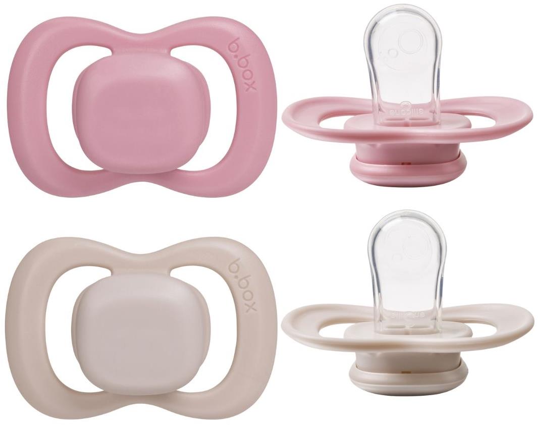 b.box Cumlíky silikónové 0 – 6m 2 ks berry/blush