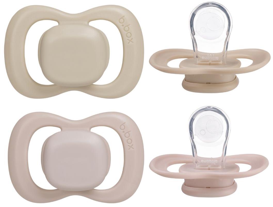 b.box Cumlíky silikónové 6m+ 2 ks blush/latte