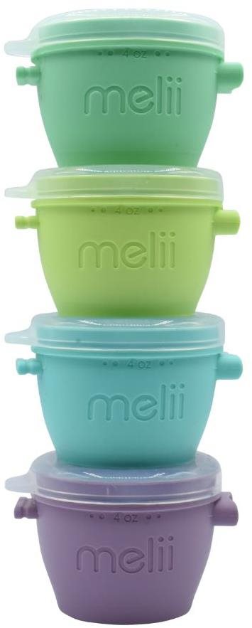 Melii Silikónové tégliky na potraviny Snap&Go 118 ml – 4 ks
