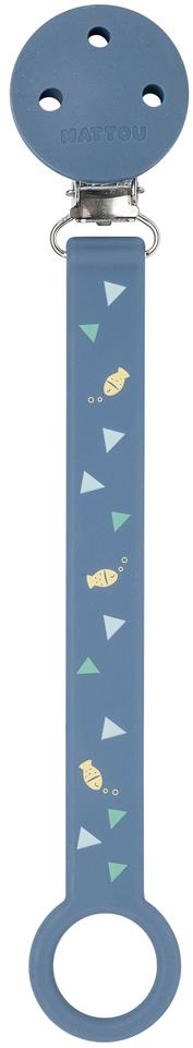 Nattou Klip silikónový s potlačou dark blue