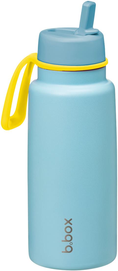 b.box Termofľaša so slamkou 1 l svetlomodrá/žltá