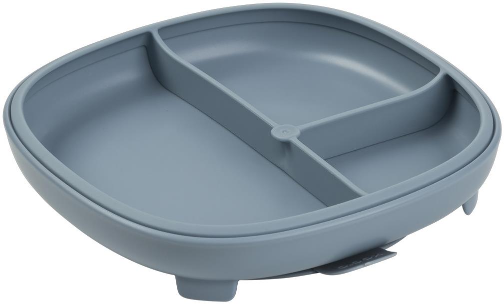 b.box Delený tanierik s prísavkou 2 v 1 modrý